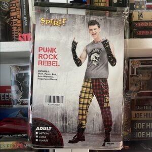 Spirit Punk Rock Rebel Costume - Black and Yellow (Adult XL) Extra Large